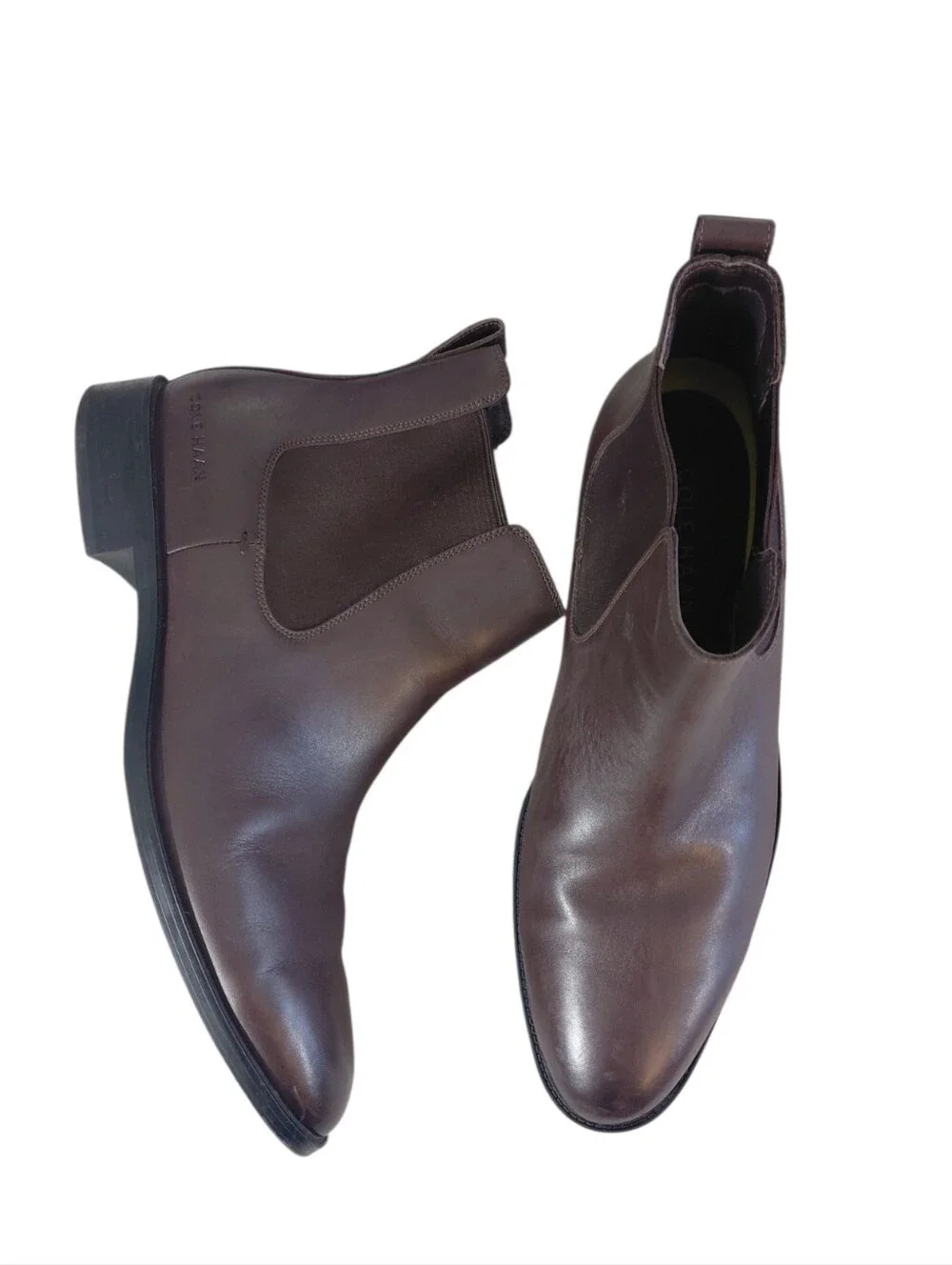 Cole Haan Brown Leather Chelsea Boots Men's Size 10.5 Slip On Boots
